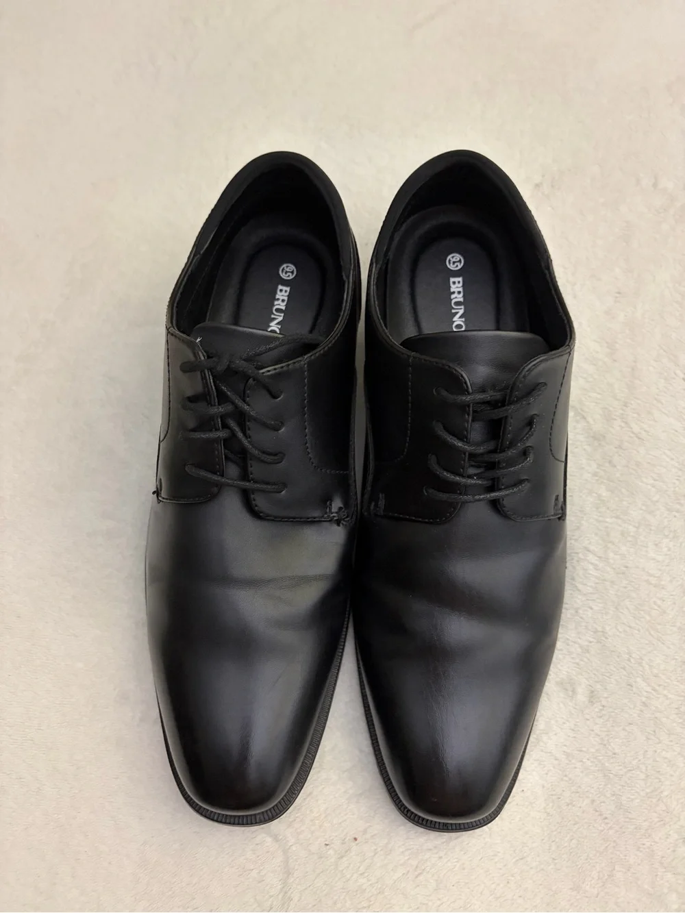 Bruno Marc Men's Black Lace-Up Derby Dress Shoes Sz 9.5